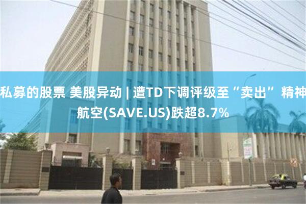 私募的股票 美股异动 | 遭TD下调评级至“卖出” 精神航空(SAVE.US)跌超8.7%