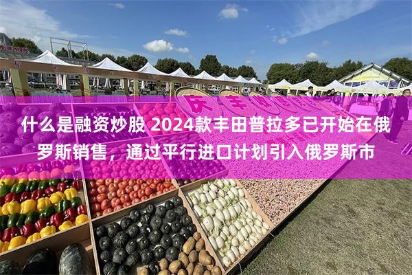 什么是融资炒股 2024款丰田普拉多已开始在俄罗斯销售，通过平行进口计划引入俄罗斯市